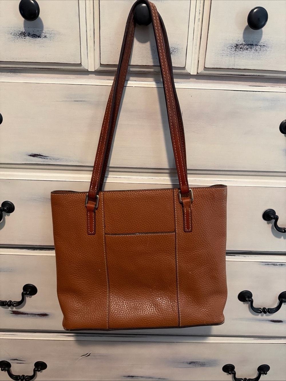 $328 Dooney & Bourke Pebble Grain Small Lexington Leather Tote Bag Caramel - Picture 9 of 16